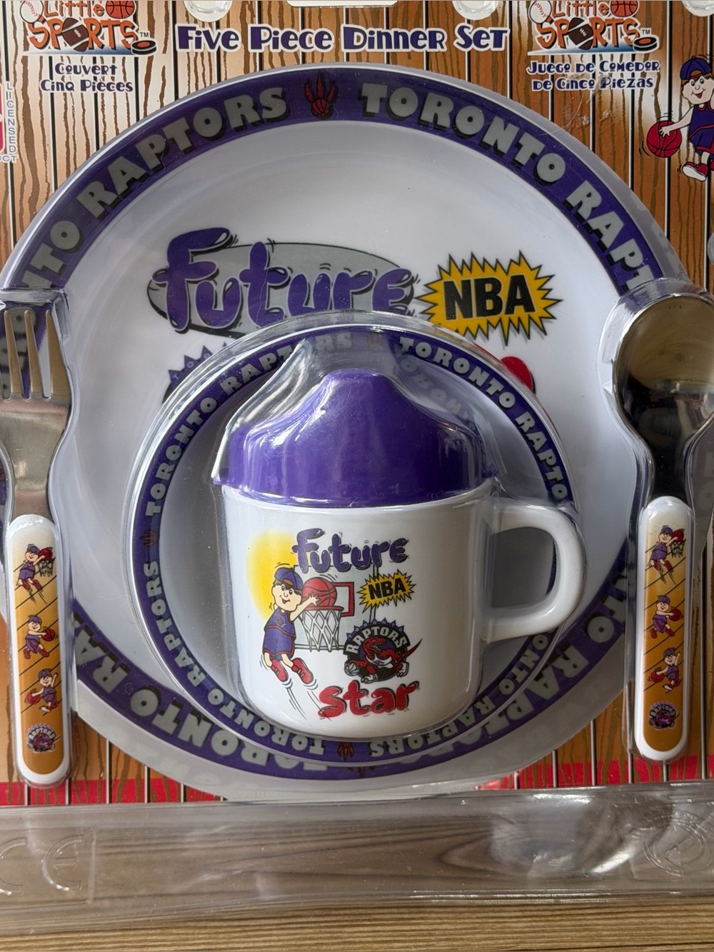 Toronto Raptors Future NBA Star Licensed Vintage Children’s Plate Bowl Utensil - Picture 2 of 5